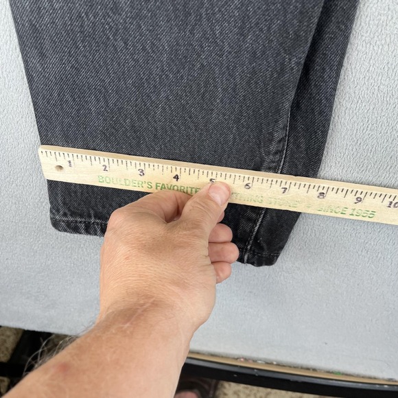 Levis 501 Jeans Mens 26x30 Black Straight Leg Button Fly 100% Cotton Tag 29x34 - Picture 8 of 9